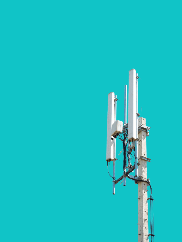 broken communication tower